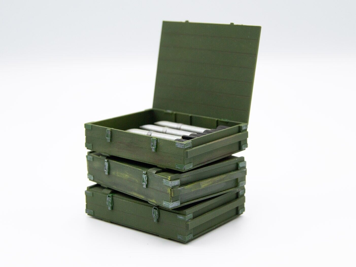 ICM 1:35 Scale Model Plastic Kit RS-132 Ammunition Boxes For Dioramas - 35795