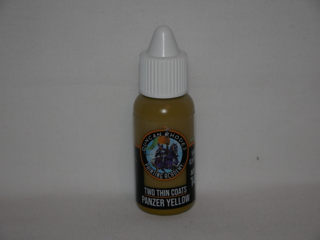 Duncan Rhodes Painting Academy Two Thin Coats Panzer Yellow 15ml Bottle - 10127