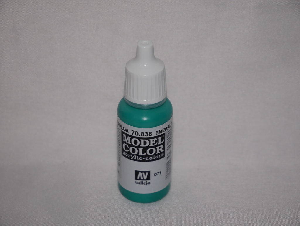 Vallejo Model Color Emerald Acrylic 17ml/0.57 fl oz Dropper Bottle - 70.838