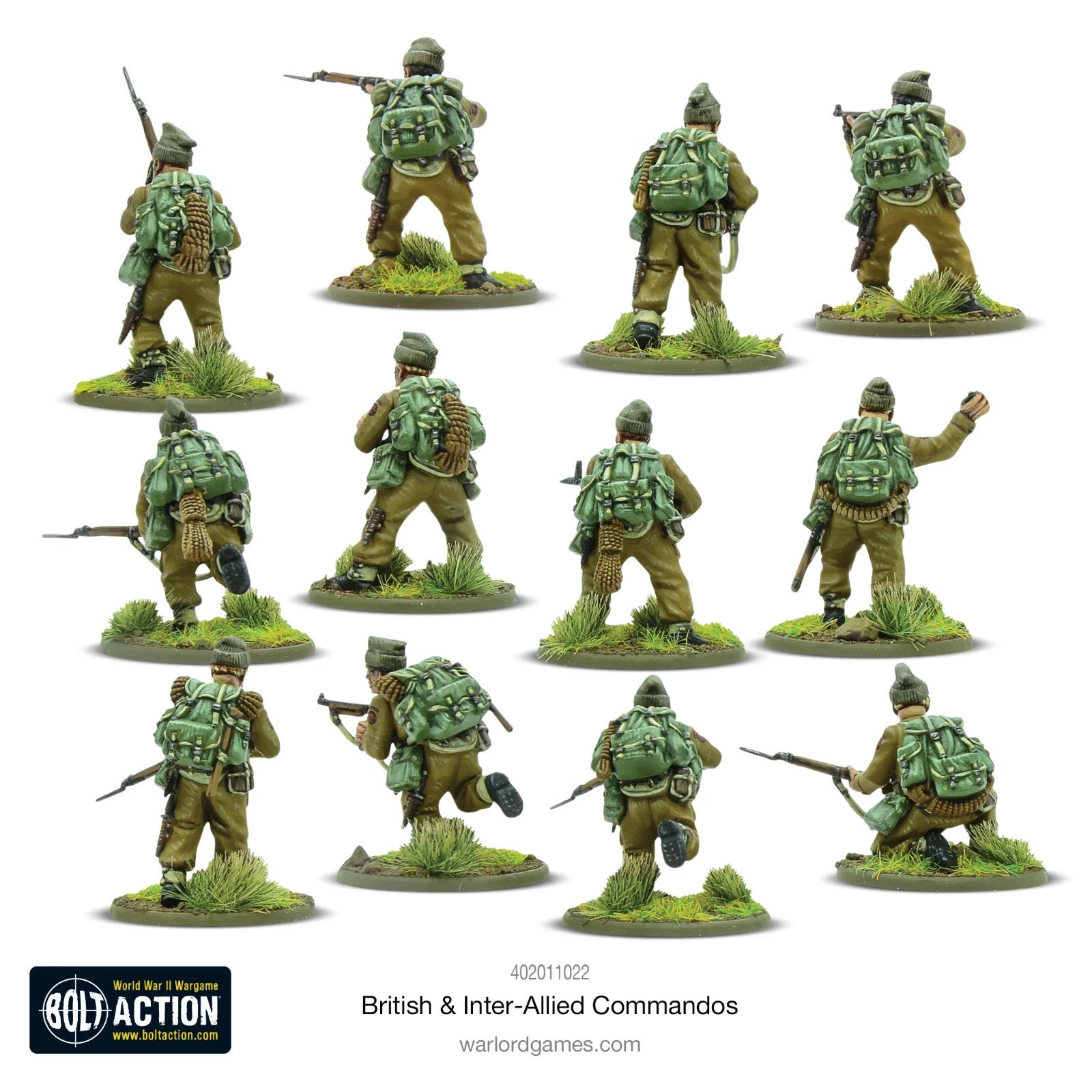 Warlord Games Bolt Action 1:56 Scale British & Inter-Allied Commandos 402011022