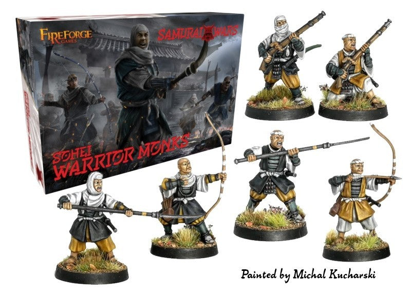 Fireforge Games Samurai Wars 28mm Hard Plastic Sohei Warrior Monks - SWMO01-BS