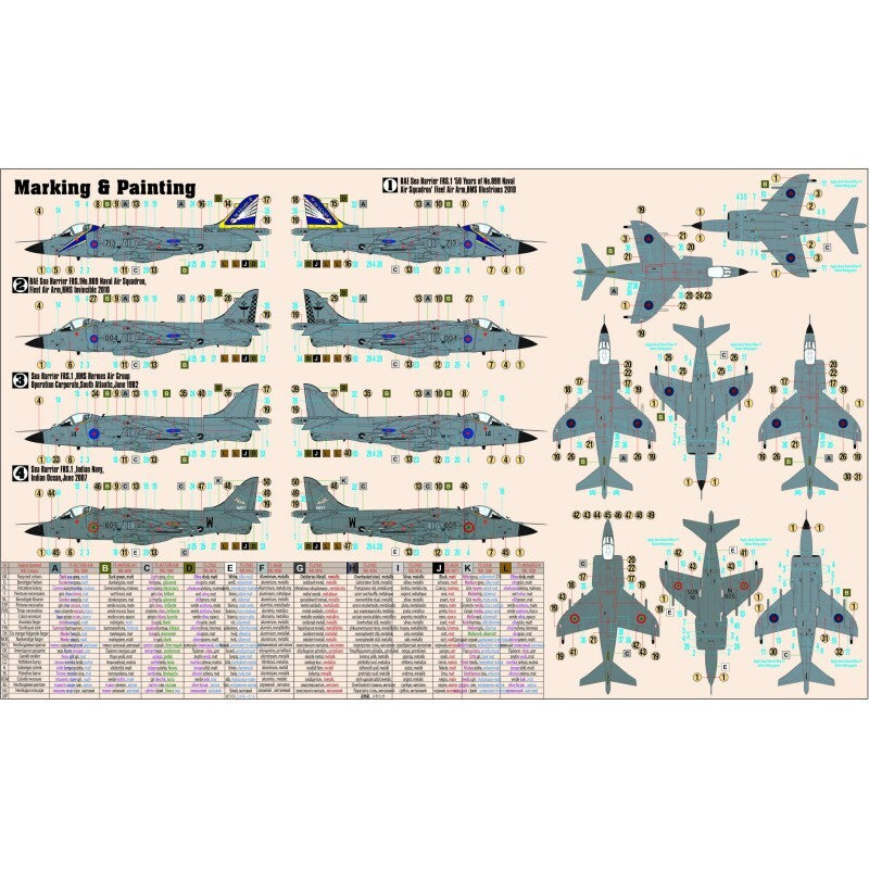 MisterCraft Hobby Kits 1:72 Scale (D-101) Harrier FRS.1 50 Years 800 NAS 041014