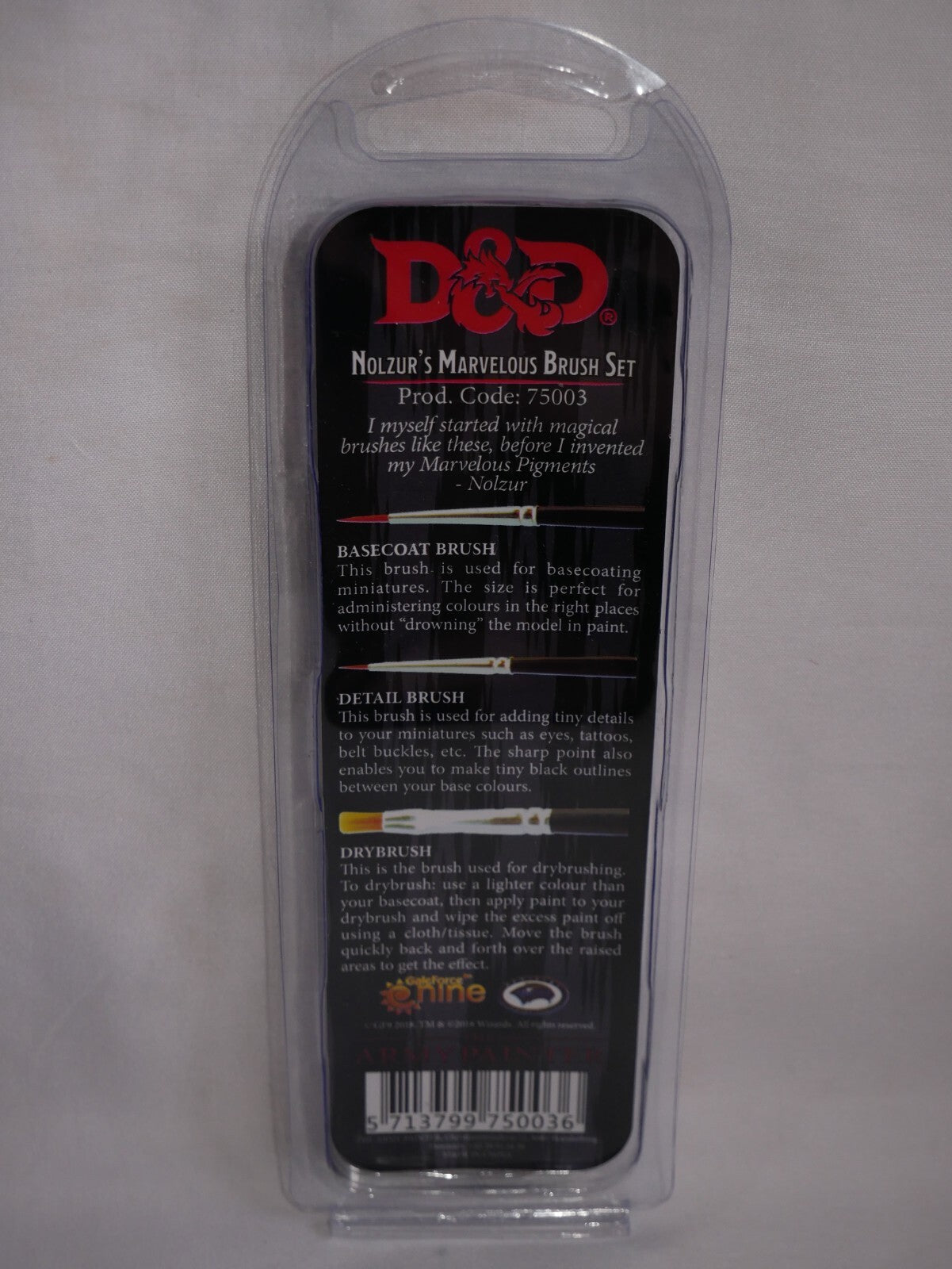 The Army Painter D&D Nolzur's Marvelous (3 Piece) Synthetic Hairbrush Set - 75003