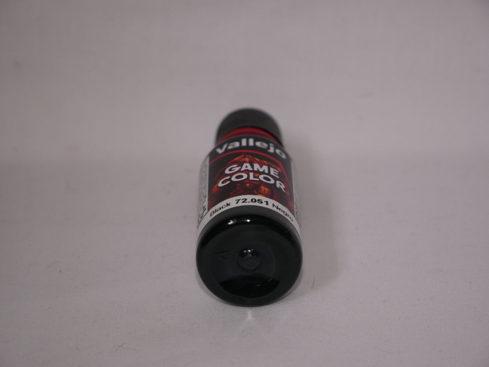 Vallejo Game Color Acrylic Range Black 18ml/0.6 fl oz Dropper Bottle - 72.051