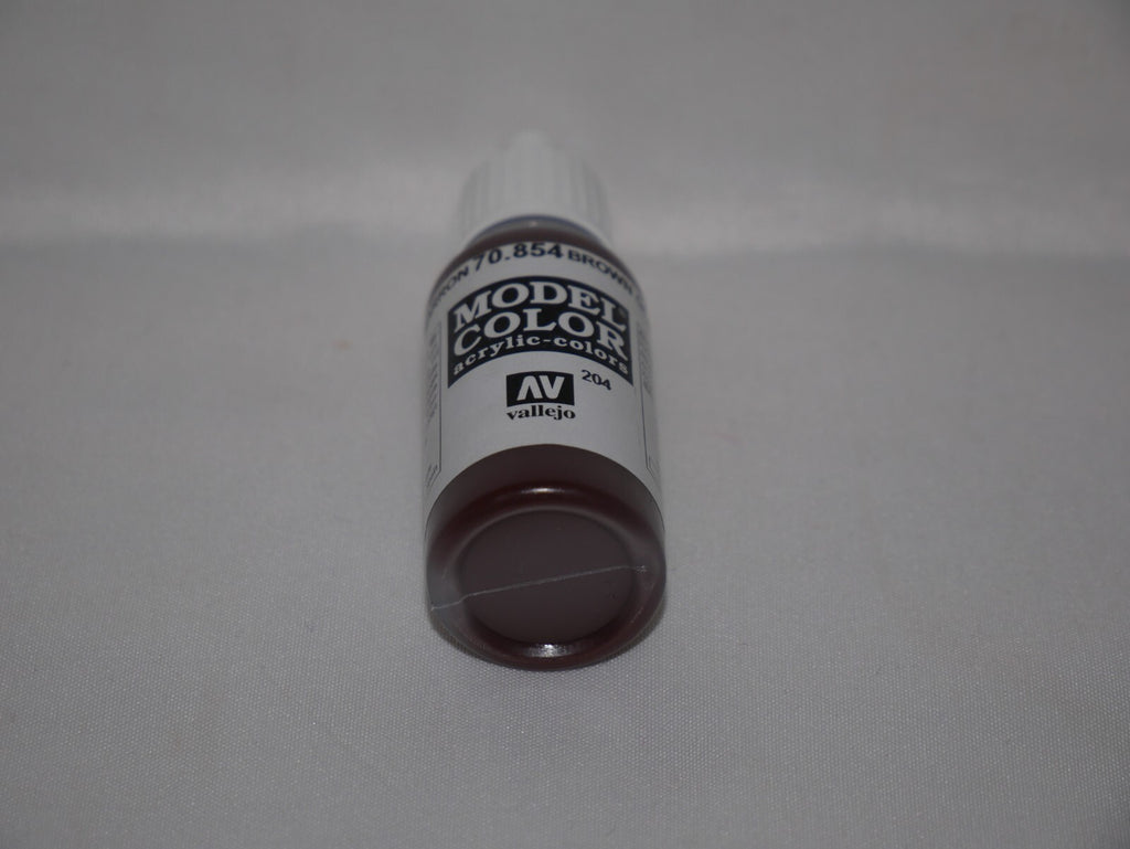 Vallejo Model Color Brown Glaze Acrylic 17ml/0.57 fl oz Dropper Bottle - 70.854