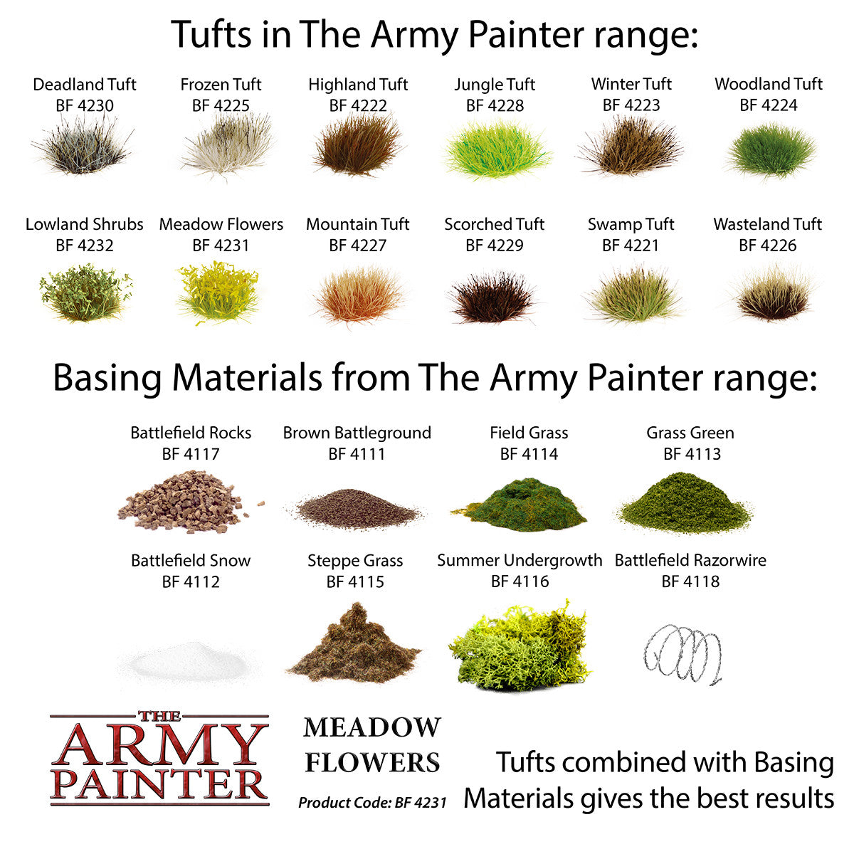 The Army Painter Battlefields Meadow Flowers For Wargaming (77) Per Pack BF4231