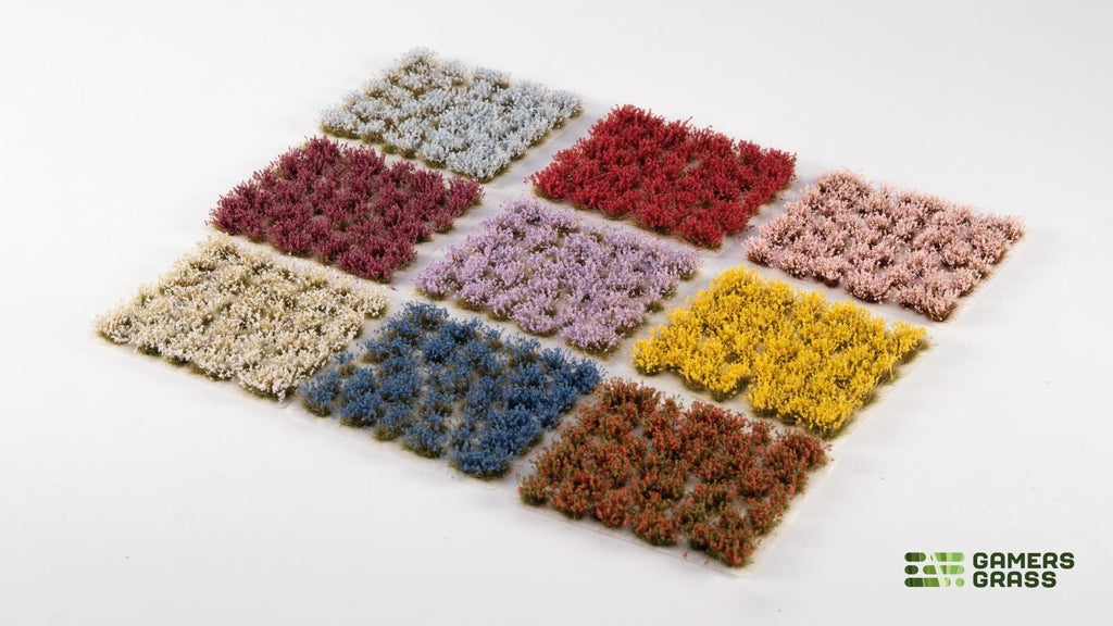 Gamers Grass Flowers Core Set For Wargaming Mini Bases 16x Half Sheets - GGSB-FCS