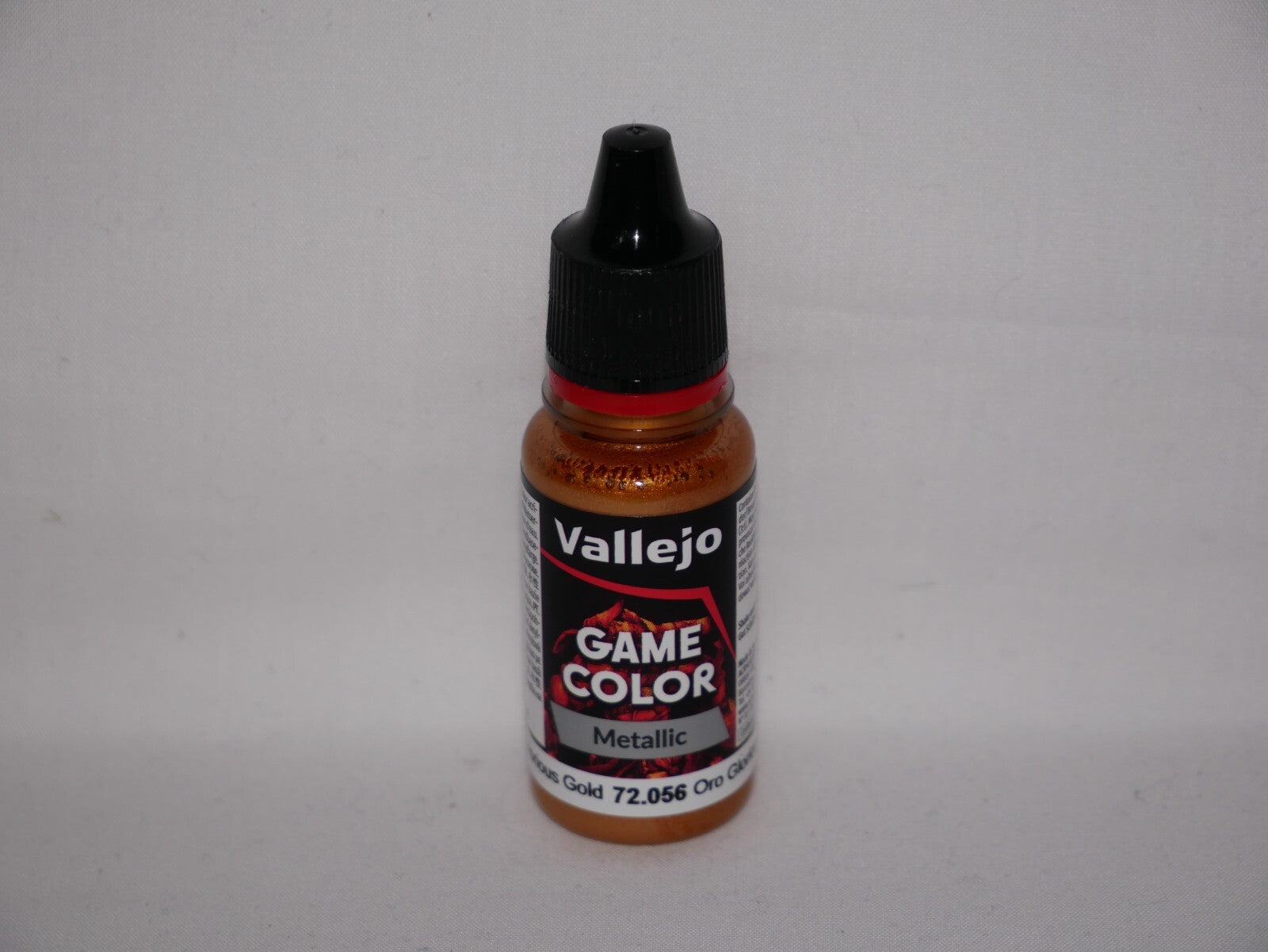 Vallejo Game Color Acrylic Metallics Glorious Gold 18ml Dropper Bottle - 72.056