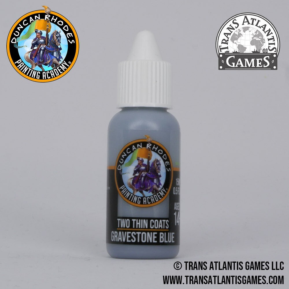 Duncan Rhodes Painting Academy Two Thin Coats Gravestone Blue 15ml Bottle 10051