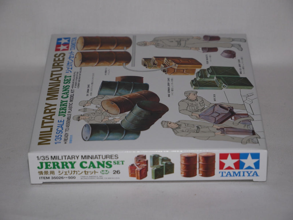 Tamiya Military Miniatures 1:35 Scale U.S and German Type Jerry Cans Set - 35026