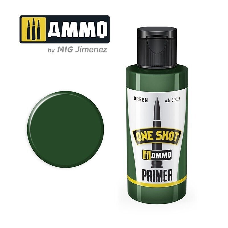 Ammo By Mig Jimenez One Shot Green Self Levelling Sandable Primer - A.MIG-2028