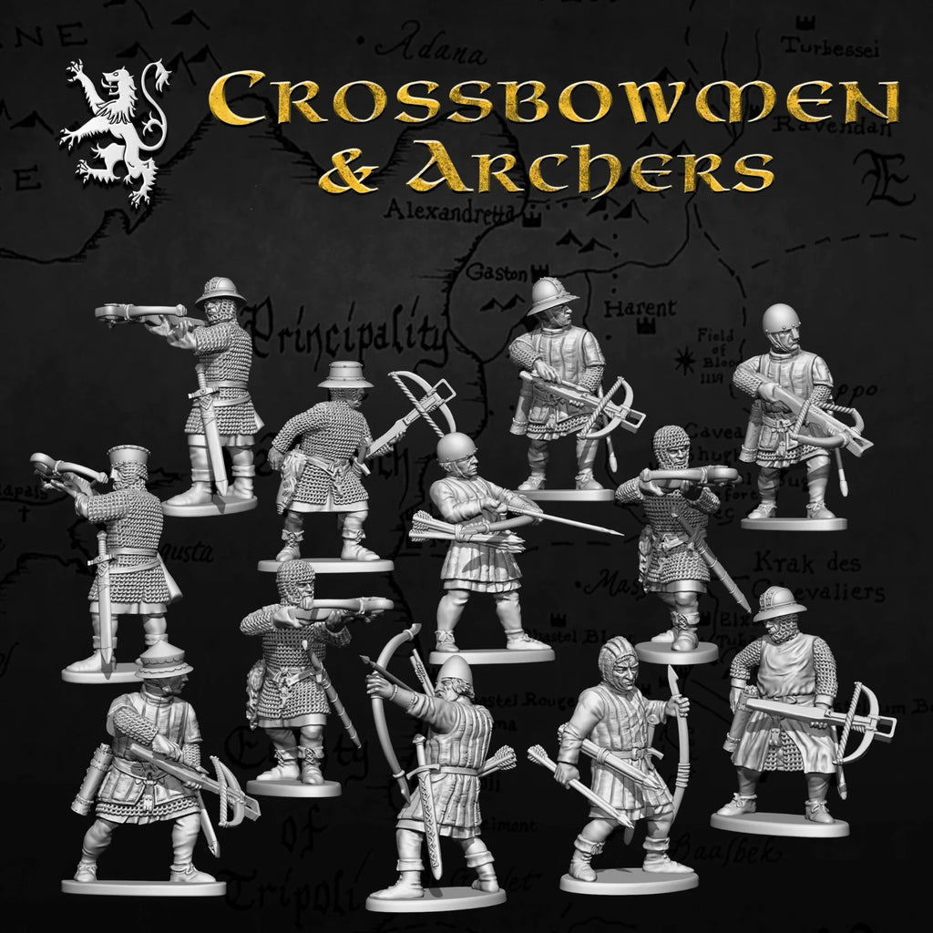 Victrix Medieval Warriors 28mm Scale Hard Plastic Crossbowmen & Archers - VXM007
