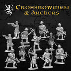 Victrix Medieval Warriors 28mm Scale Hard Plastic Crossbowmen & Archers - VXM007