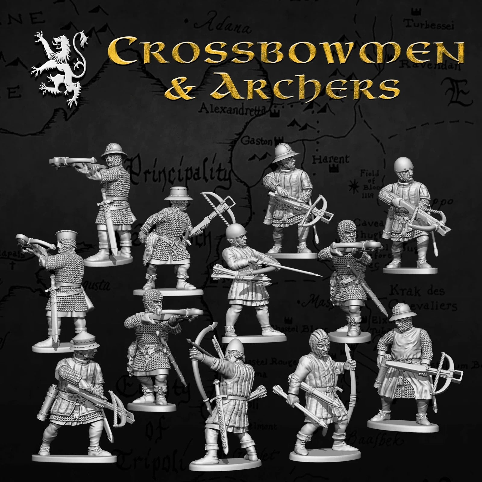 Victrix Medieval Warriors 28mm Scale Hard Plastic Crossbowmen & Archers - VXM007