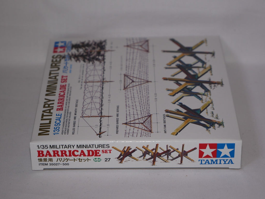 Tamiya Military Miniatures 1:35 Scale Plastic Tank Barricade Model Set - 35027