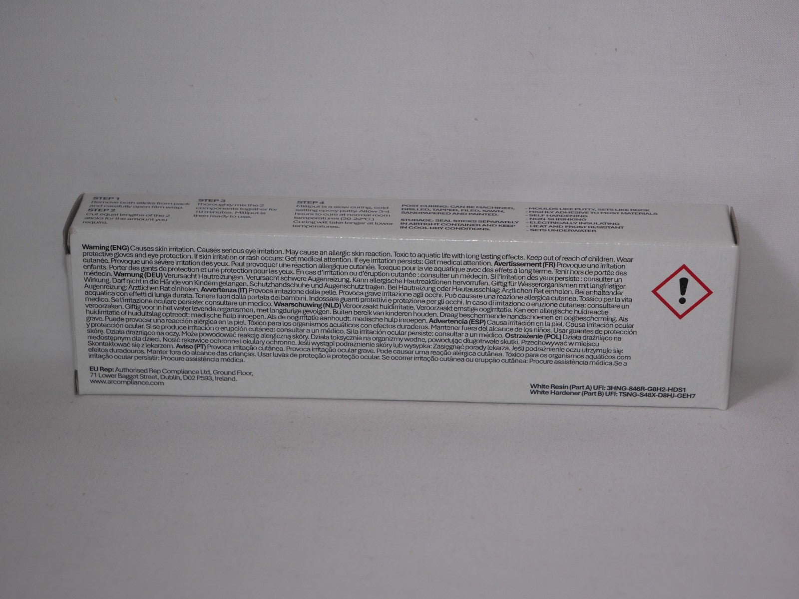 Milliput Superfine White Two Part Specially Formulated Epoxy Putty (113.4g) Pack