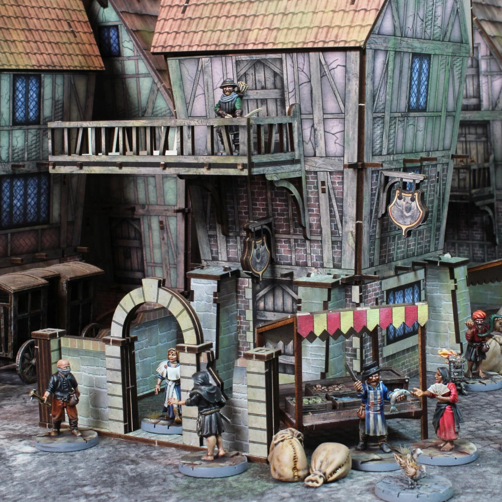 Wargames Atlantic Classic Fantasy 28mm Hard Plastic Villagers Figures - WAACF010