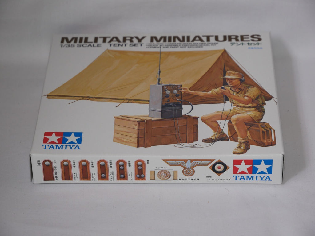 Tamiya Military Miniatures 1:35 Scale WWII German Africa Corps Tent Set - 35074