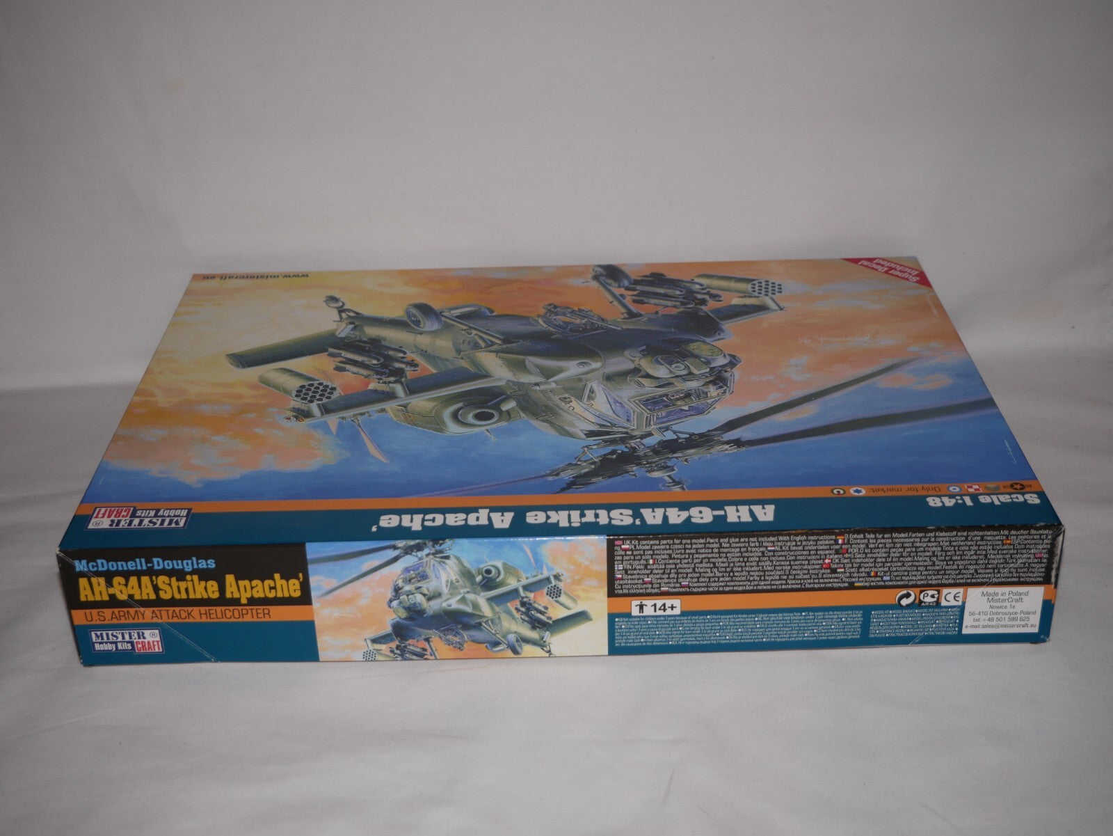 MisterCraft Hobby Kits 1:48 Scale (G-36) Boeing AH-64A 'Strike Apache' - 070366