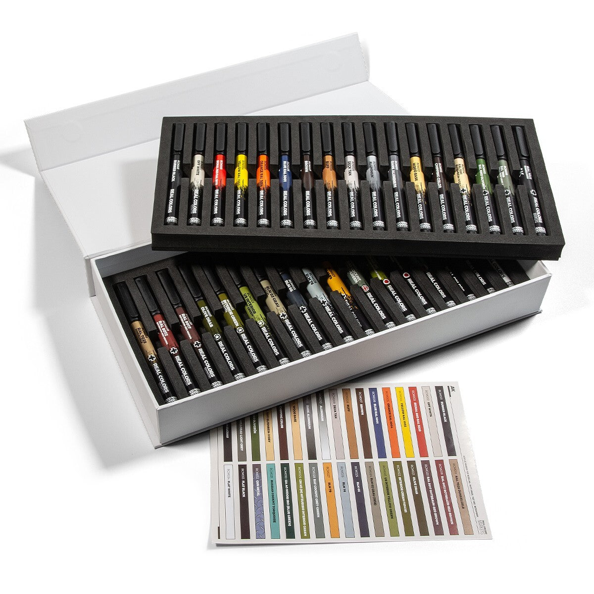 AK Interactive Real Color Acrylic Markers Special Deluxe 34 Piece Box Set - RCM150