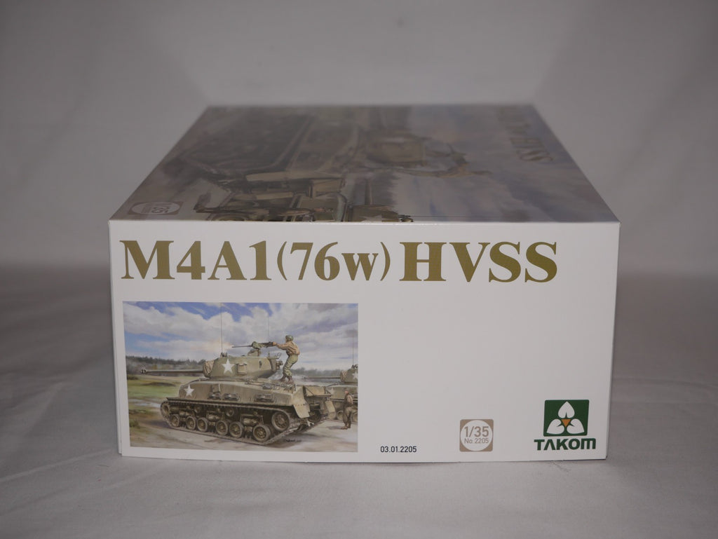 Takom 1:35 Scale WWII US Sherman M4A1 (76W) HVSS Medium Tank Model Kit - 2205