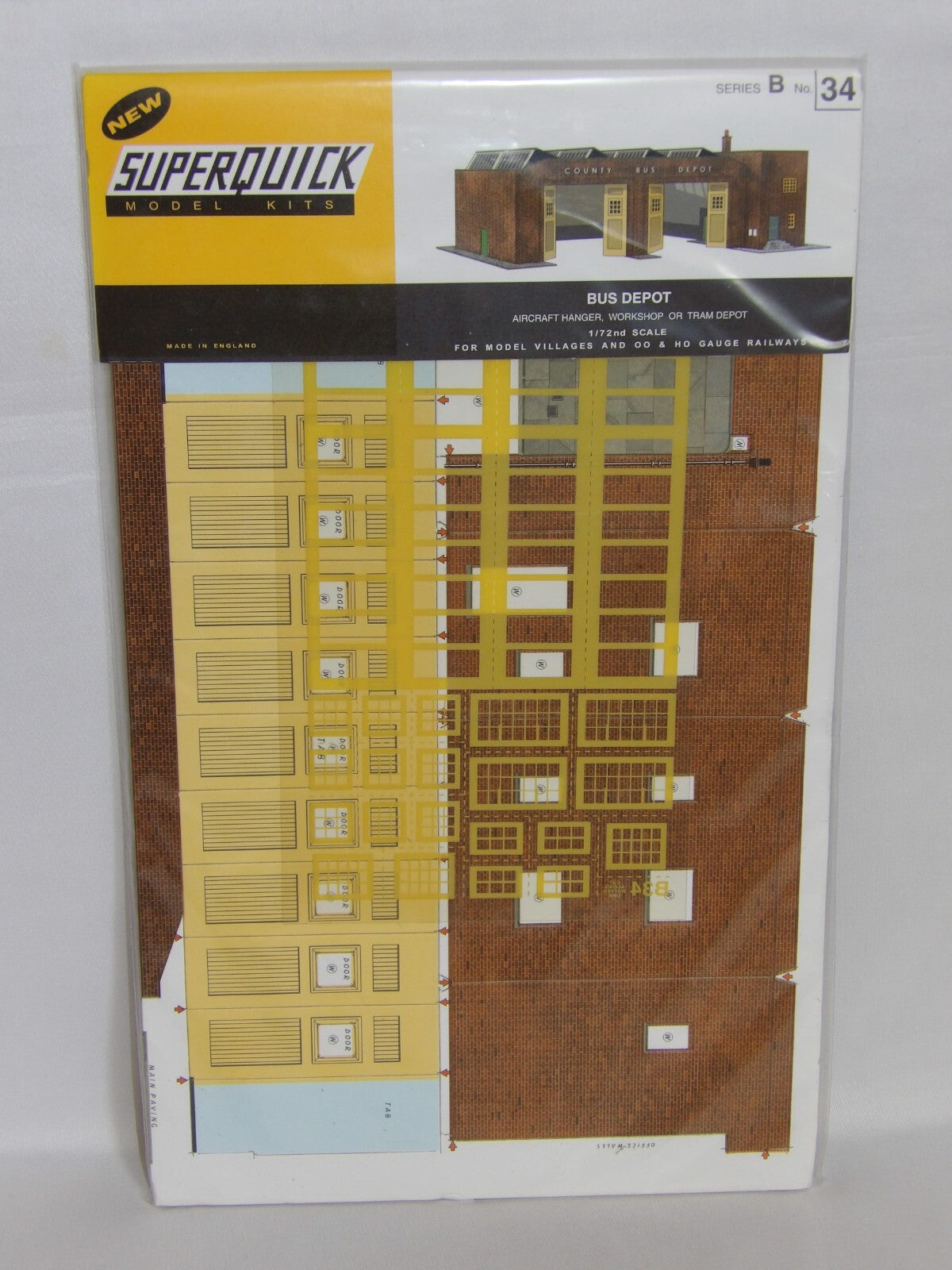 Superquick Kits 1:76 Scale Bus Depot Scaled For "HO/OO" Model Railway - SQB34