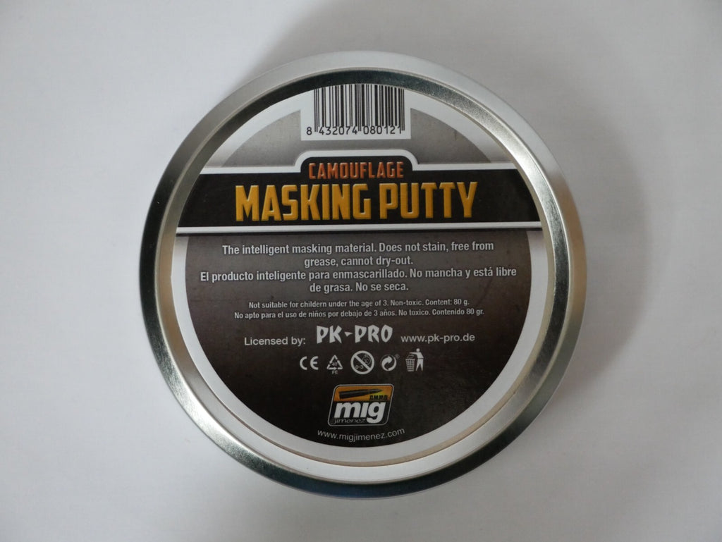 Ammo By Mig Jimenez Black Camouflage Masking Putty 80g Metal Tub - A.MIG-8012