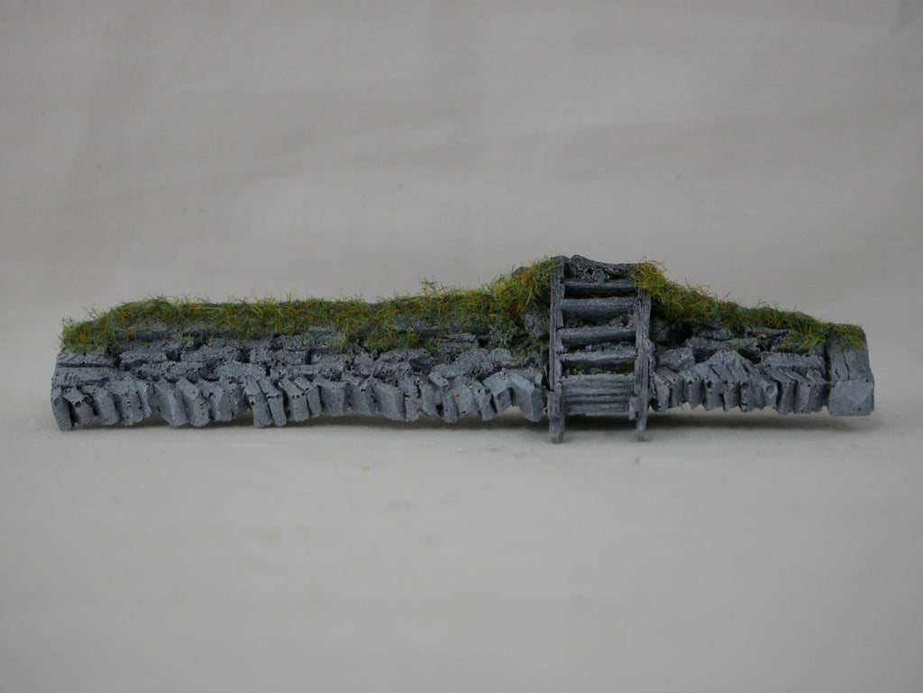 Javis Countryside Scenics "OO" Gauge Rough Dry Stone Wall With Wood Stile - PW1WS