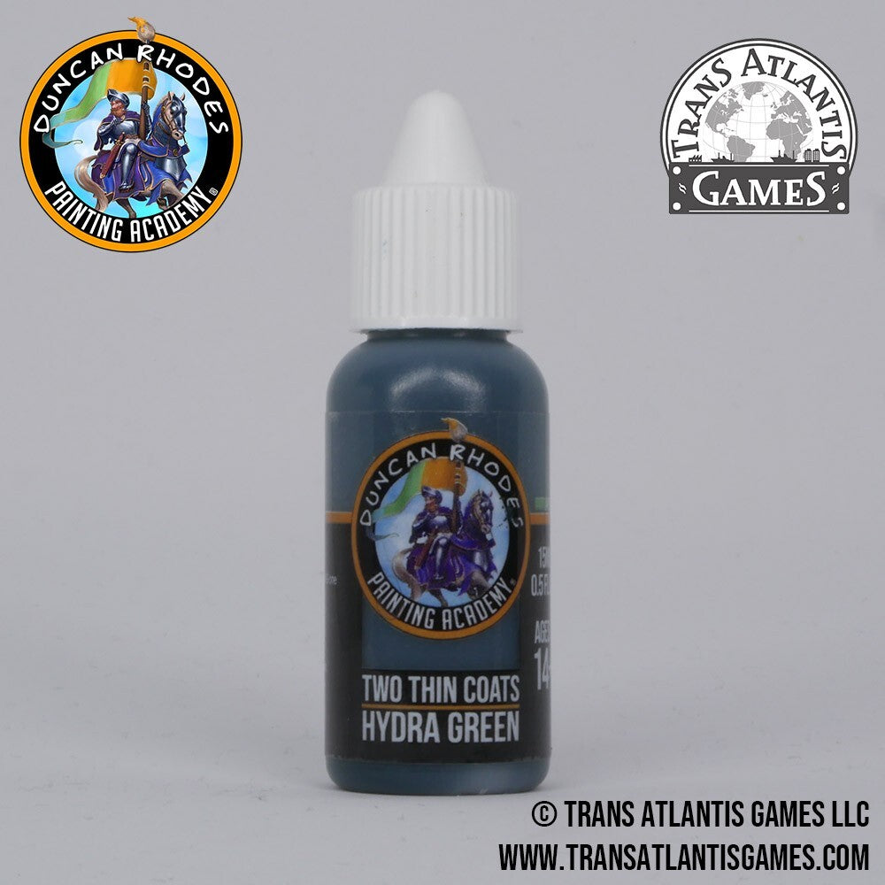Duncan Rhodes Painting Academy 'Two Thin Coats' Hydra Green 15ml Bottle - 10082