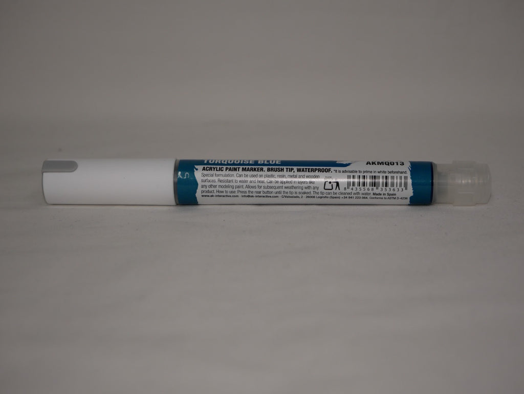 AK Interactive Acrylic Quick Gen Markers For Tabletop Games Turquoise Blue - AKMQ013
