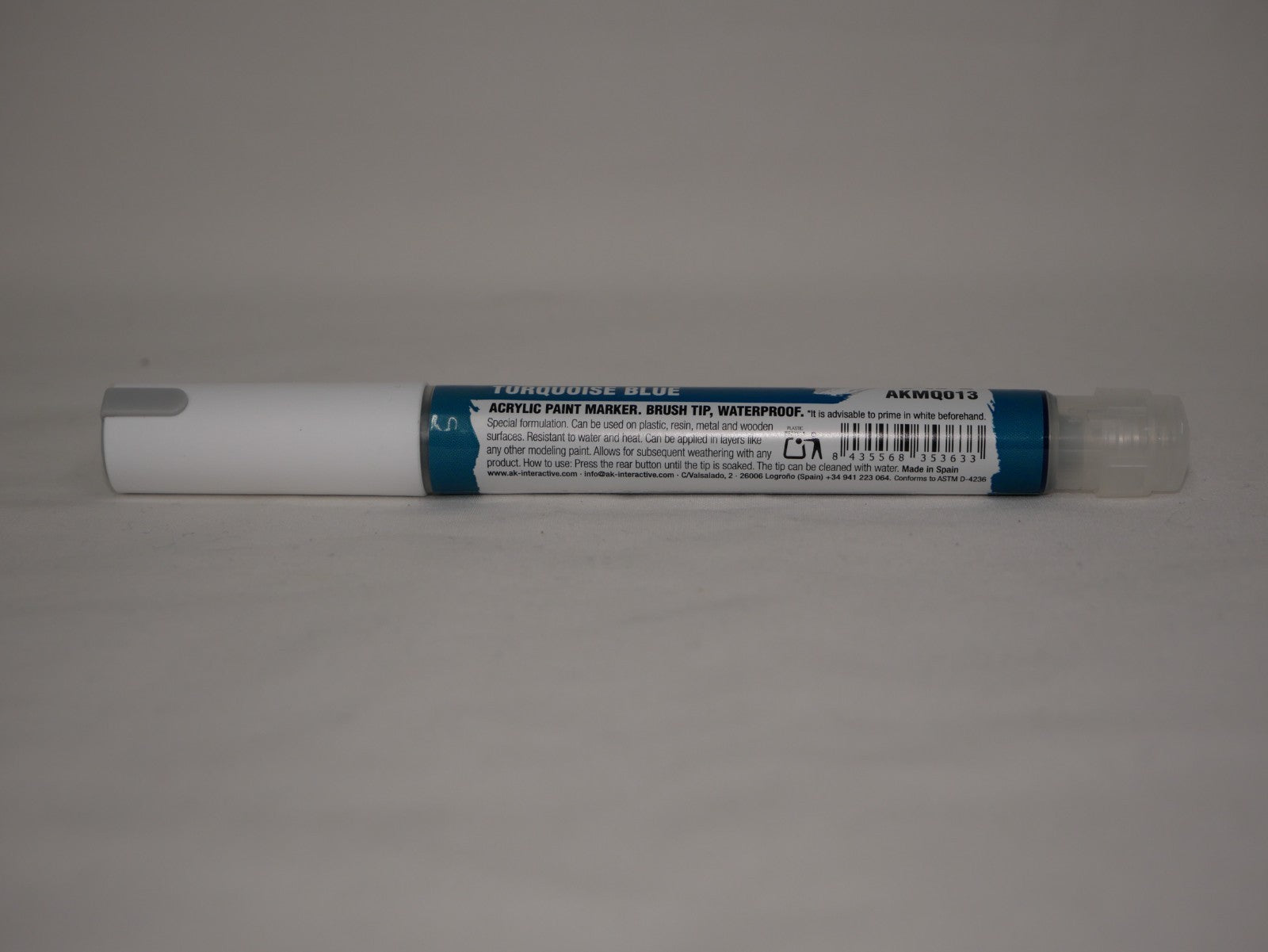 AK Interactive Acrylic Quick Gen Markers For Tabletop Games Turquoise Blue - AKMQ013