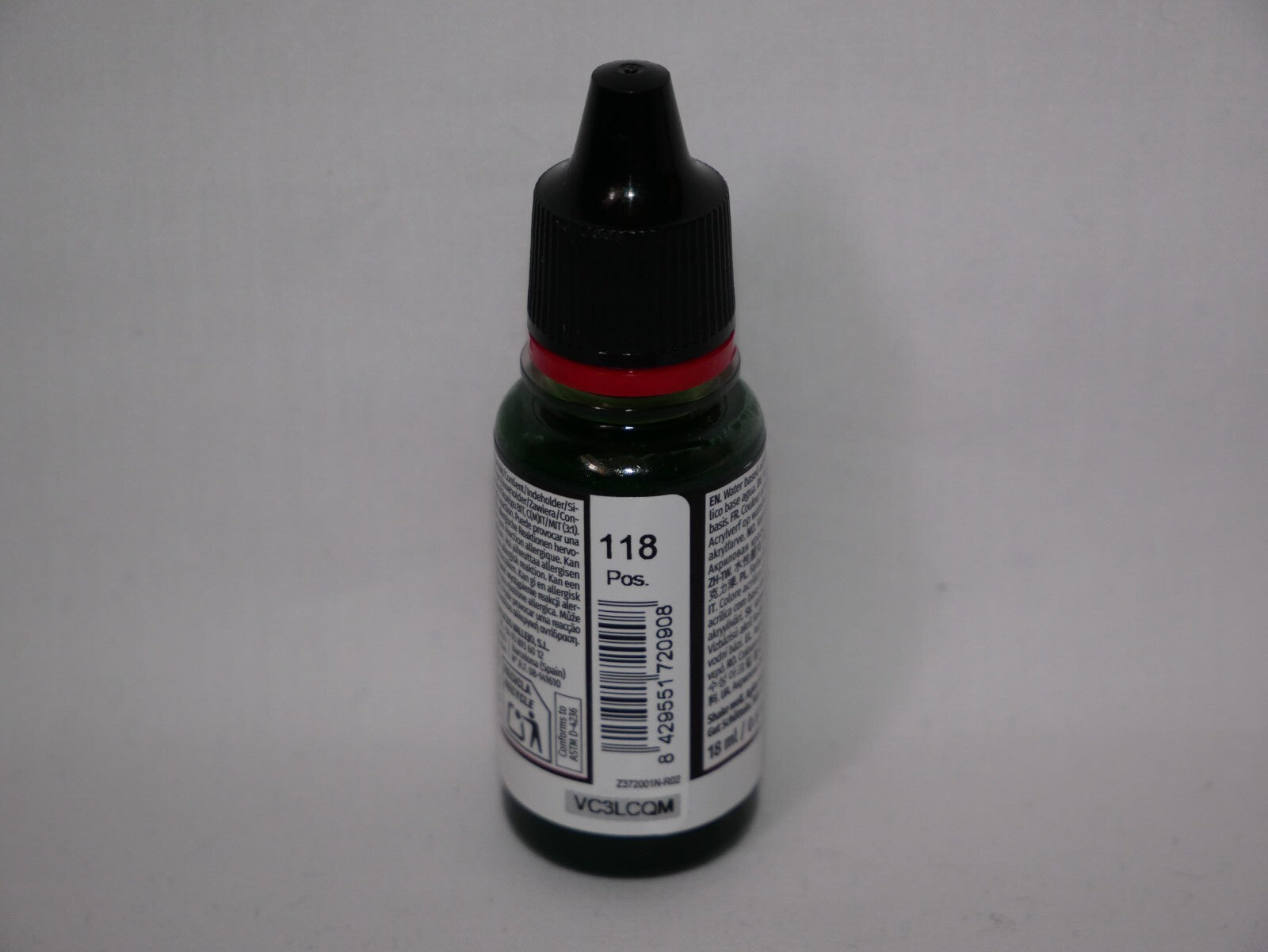 Vallejo Game Color Acrylic Inks Black Green 18ml/0.6 fl oz Dropper Bottle 72.090