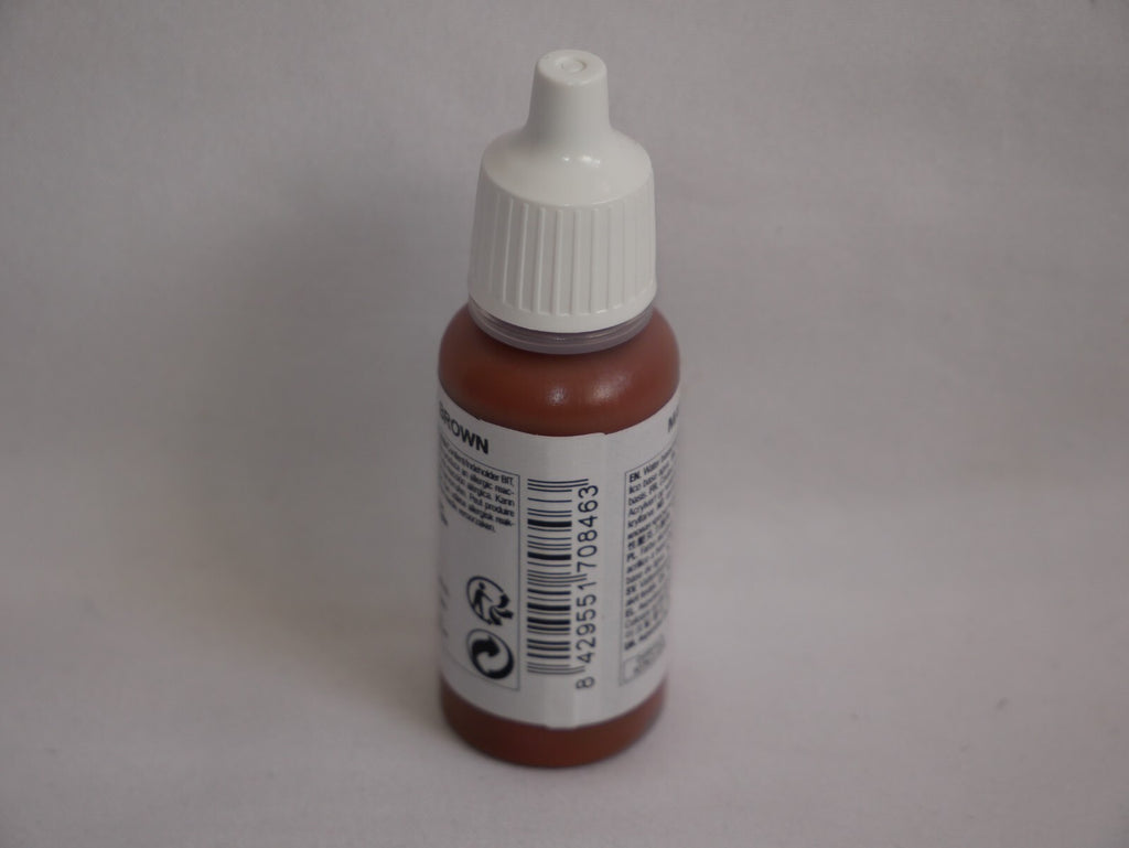 Vallejo Model Color Mahogany Brown Acrylic 17ml/0.57 fl oz Dropper Bottle 70.846