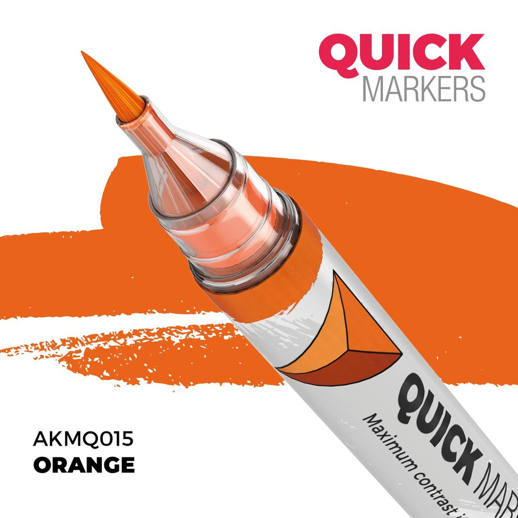 AK Interactive Acrylic Quick Gen Markers For Tabletop Wargaming Orange - AKMQ015