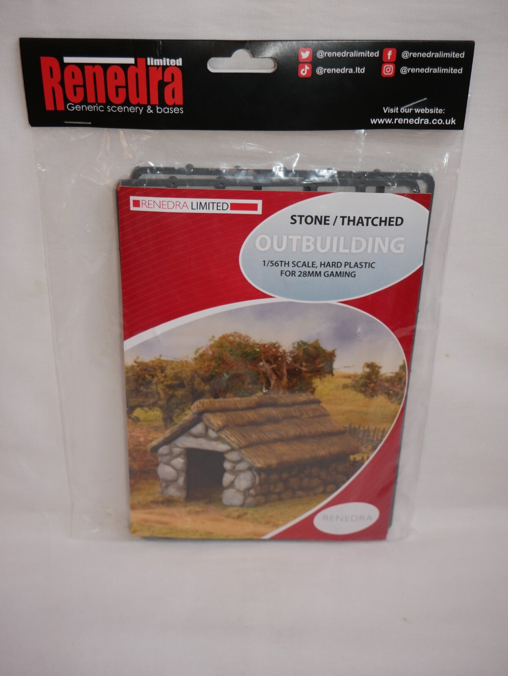 Renedra Ltd Generic Scenery & Bases 1/56th Scale Stone/Thatched Outbuilding RNST