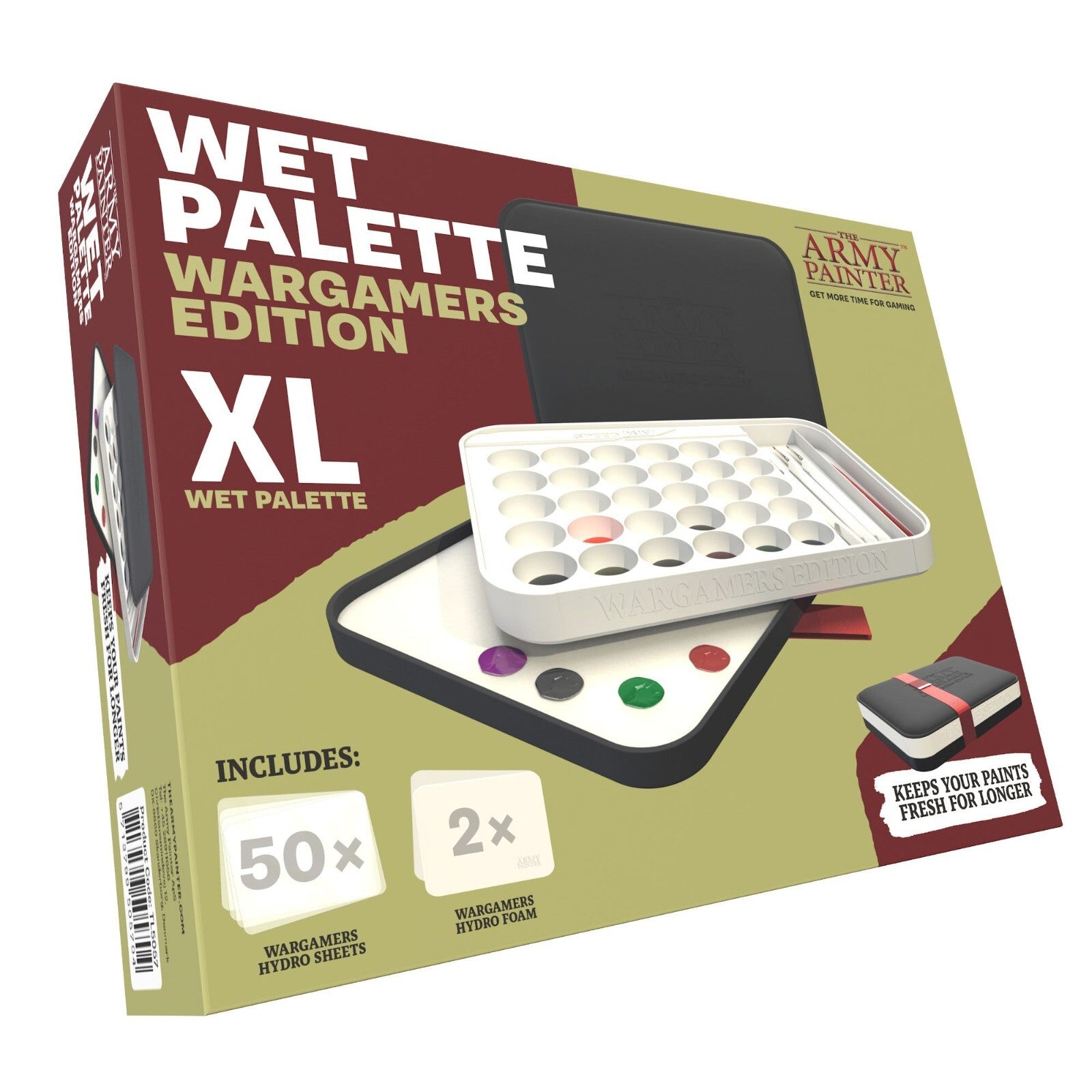 The Army Painter Wargamers Edition XL Mini Model Painting Wet Palette Set TL5057