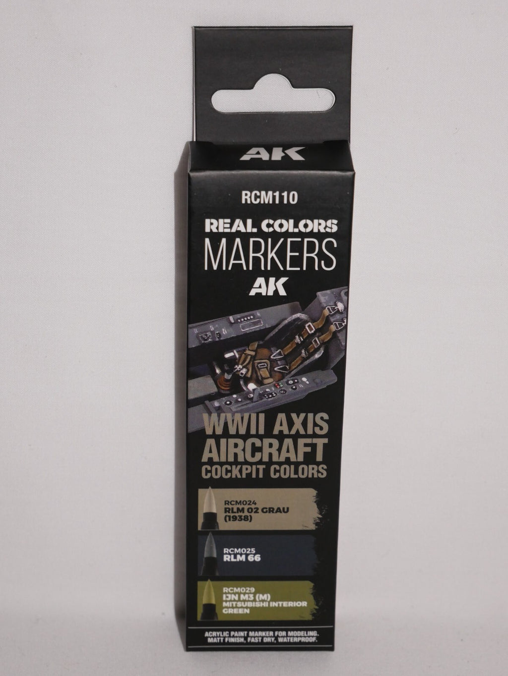 AK Interactive Real Color Markers WWII Axis Aircraft Cockpit Colors 3pcs RCM110