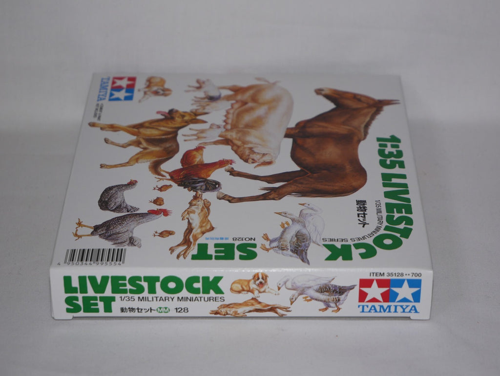 Tamiya Military Miniatures Series (No. 128) 1:35 Scale Livestock Model Set 35128