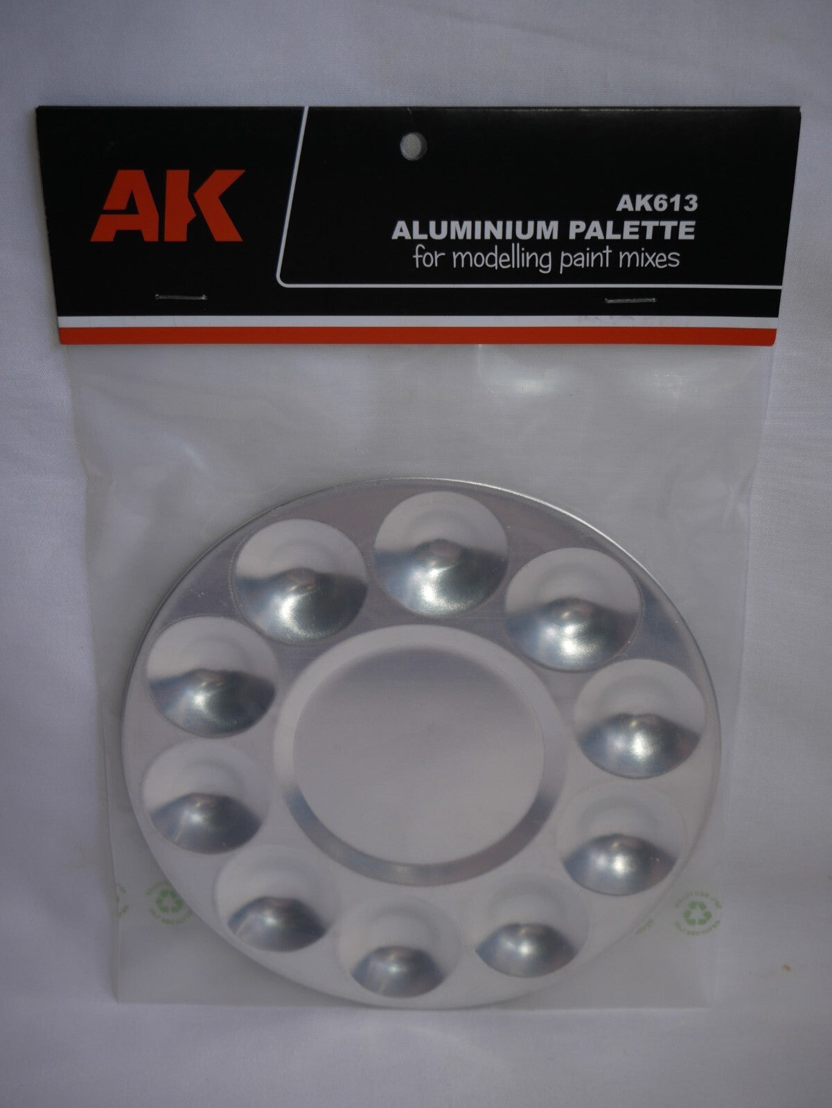 AK Interactive Aluminium Pallet (10 Wells) For Modeling Paint Mixes - AK613