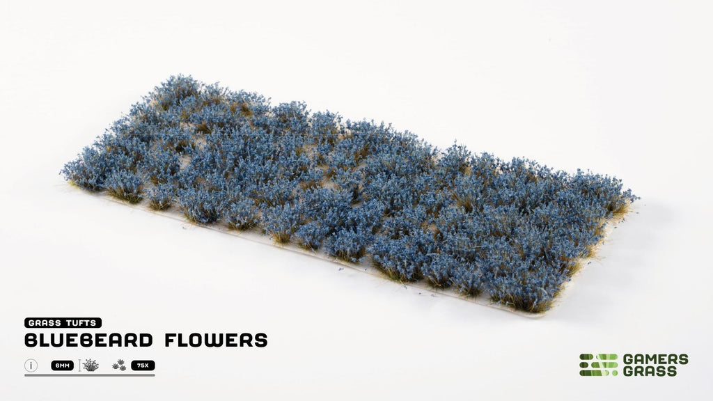 Gamers Grass Bluebeard Flowers Grass Tufts For Model Bases 75x Per Pack GGFS-BLU