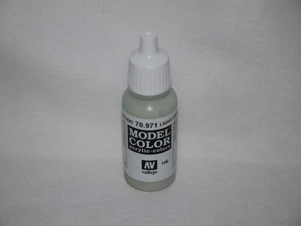 Vallejo Model Color Light Green Grey Acrylic 17ml Dropper Bottle - 70.971