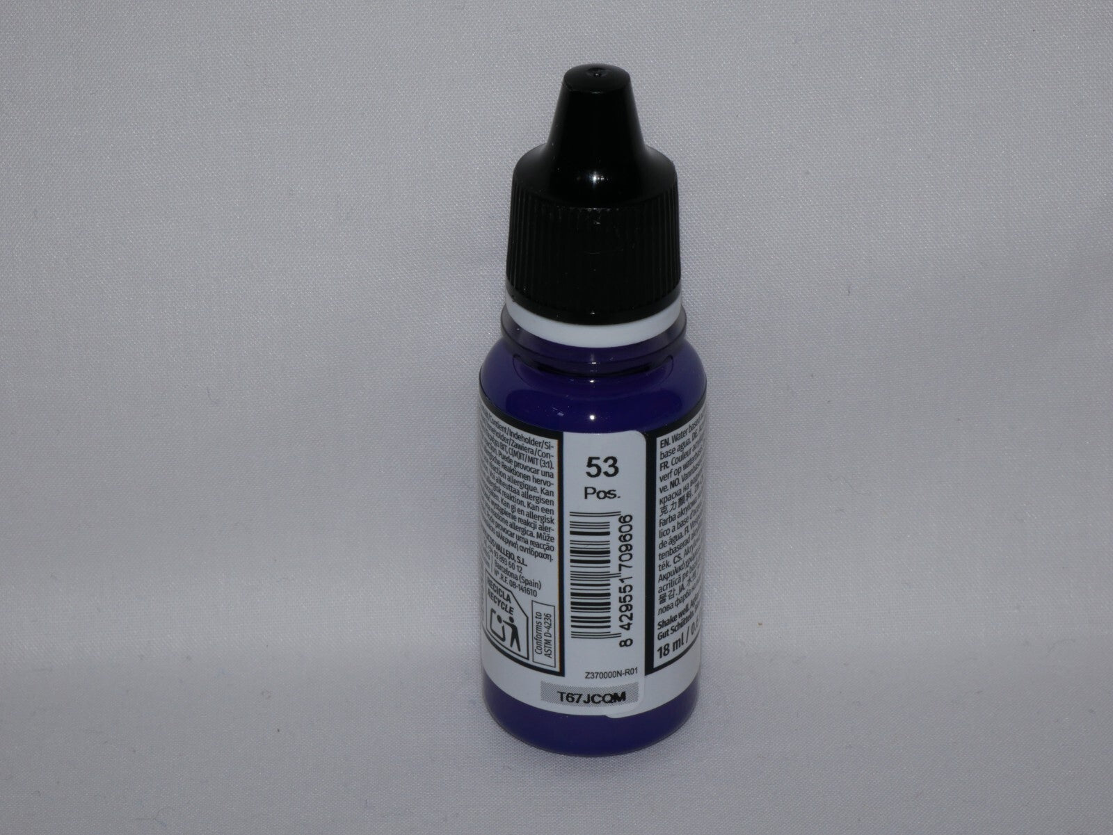 Vallejo Model Color Violet Acrylic 18ml/0.6 fl oz Dropper Bottle - 70.960