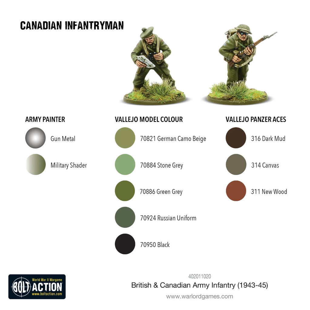 Warlord Games Bolt Action 1:56 WWII British & Canadian Army Infantry - 402011020