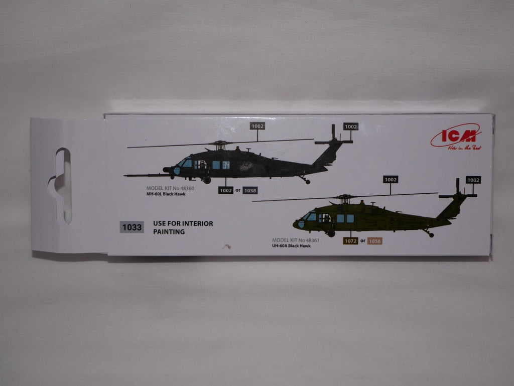 ICM Black Hawk US helicopters Model Kit 6 piece 12ml Acrylic Paints Set - 3067