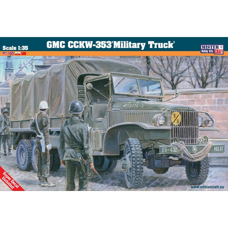 MisterCraft Hobby Kits 1:72 Scale (E-98) GMC CCKW-353 'Military Truck' - 050986