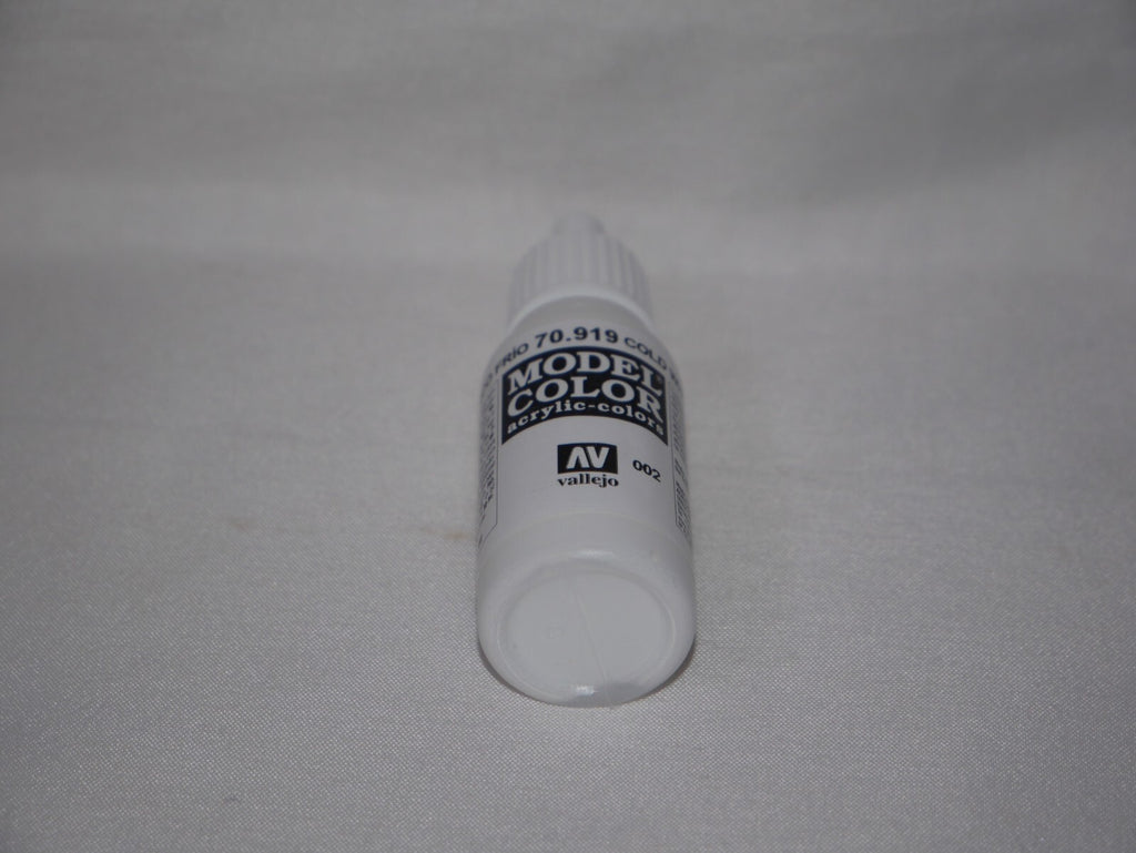 Vallejo Model Color Cold White Acrylic 17ml/0.57 fl oz Dropper Bottle - 70.919