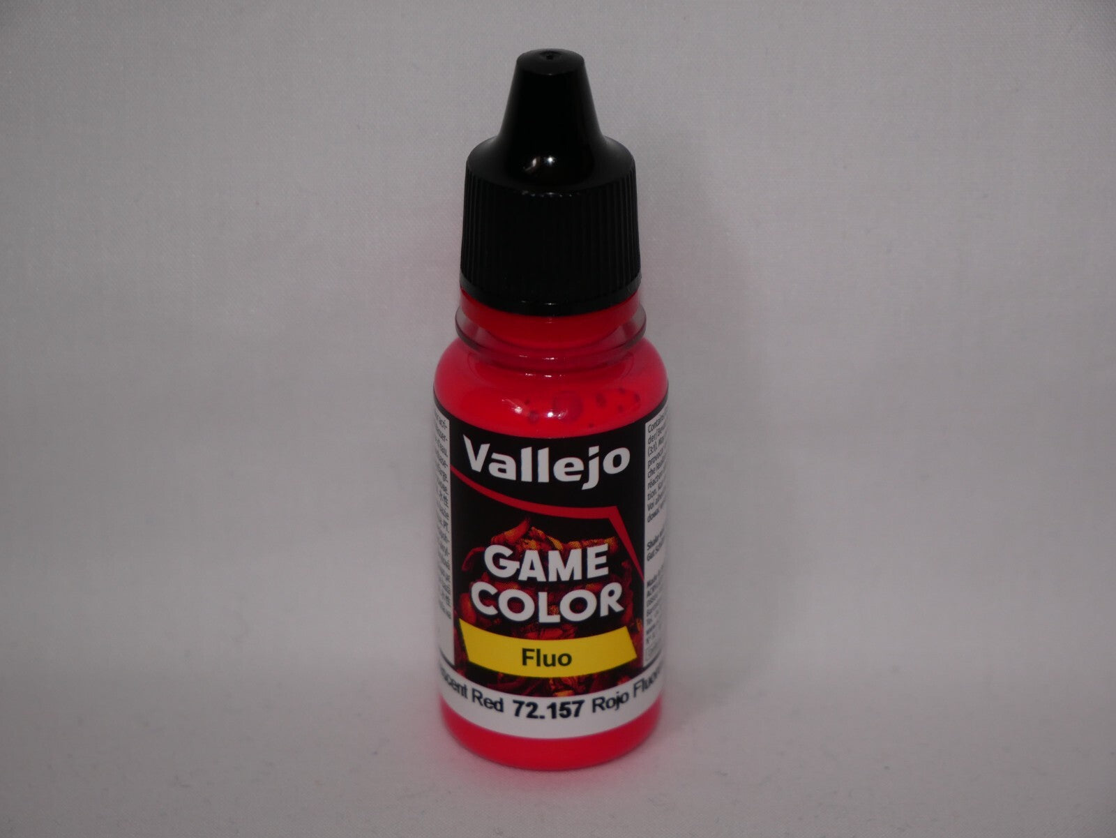 Vallejo Game Color Acrylic Range Fluorescent Red 18ml Dropper Bottle - 72.157