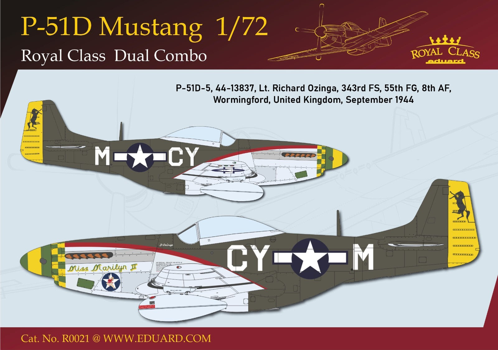 Eduard 1:72 Scale P-51D Mustang Dual Combo Set 'The Royal Class Edition' - R0021