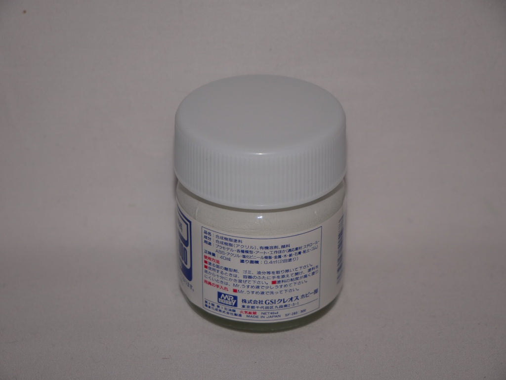 Mr Hobby Mr Base Coat Surfacer 1000 White Model Paint 40ml Glass Bottle - SF-283