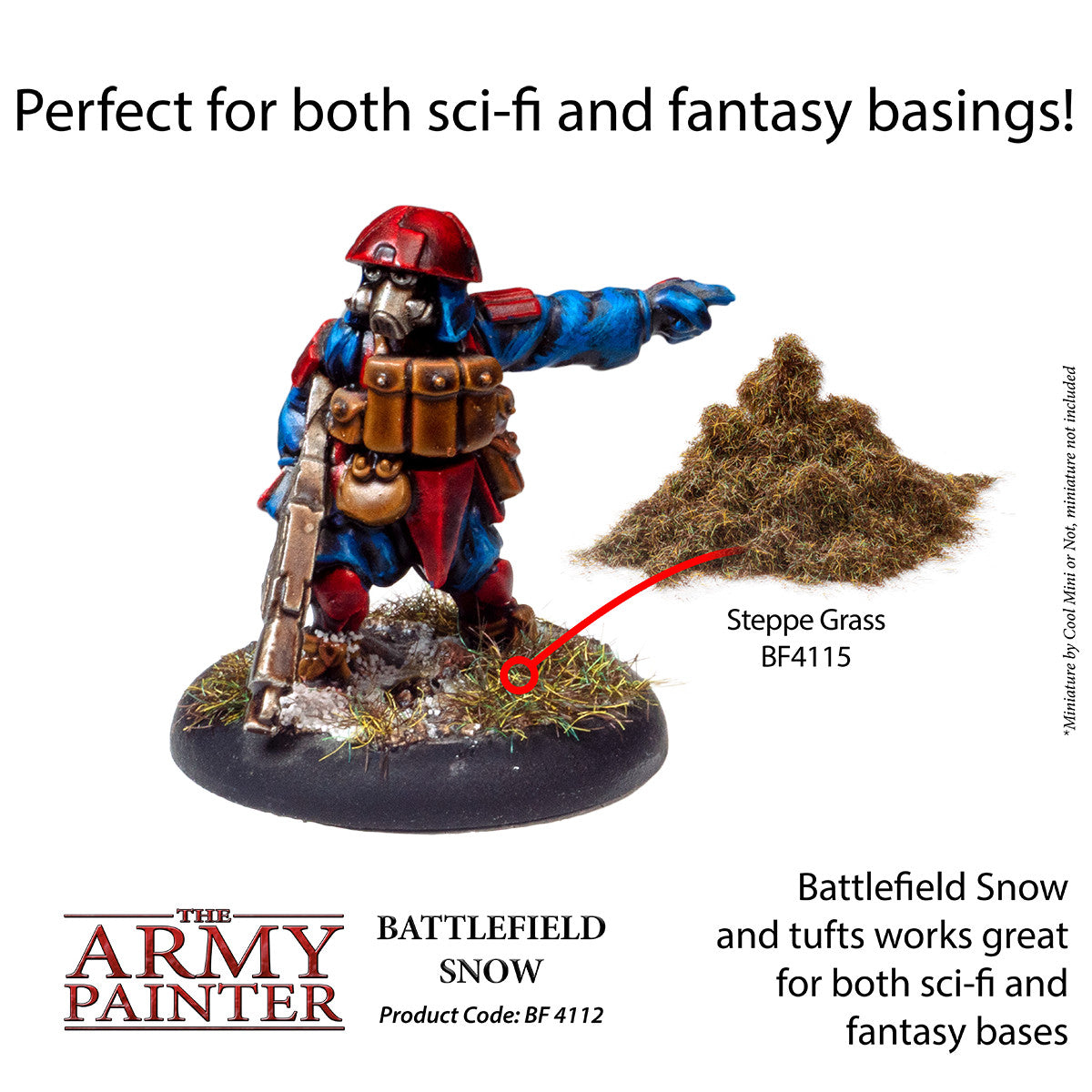 The Army Painter Battlefield Snow For Miniature Gaming Bases 150ml Tub - BF4112